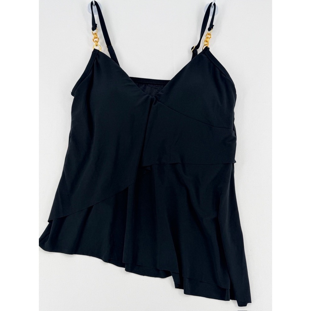 NEW Magicsuit Chain Link‎ Eliza Tankini Top Black Size 8